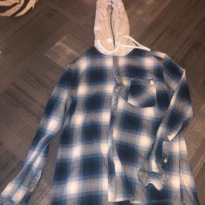 Depart West hooded flannel